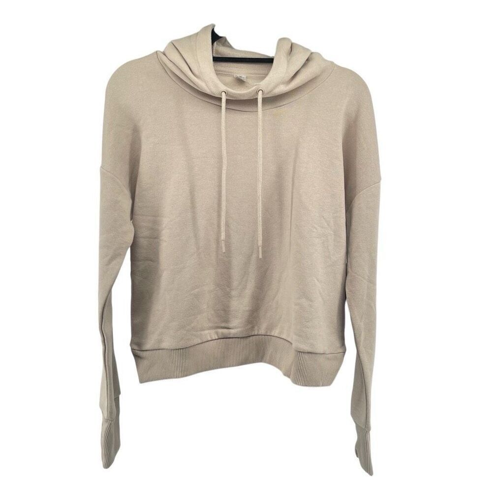 90 Degree By Reflex Chateau Gray Womens Lux Funnelneck Fleece Hoodie Medium, NWT - Picture 3 of 13